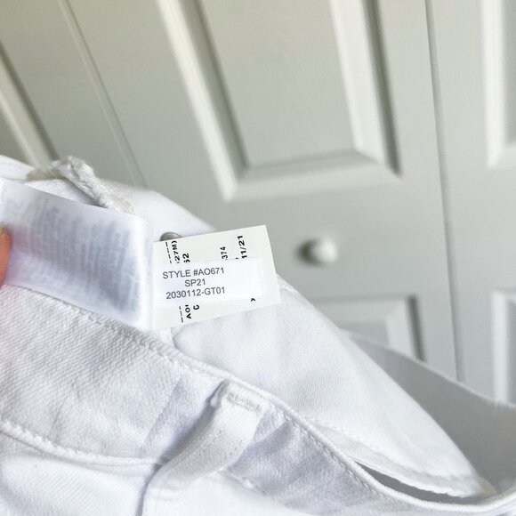 J.Crew Slim Boyfriend White Denim High-Rise Straight Jeans Women's Size 24 - Picture 13 of 13